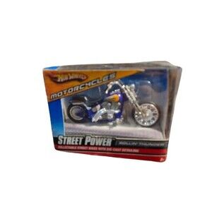 HOT WHEELS 2008 MOTORCYCLE STREET POWER ROLLIN THUNDER PURPLE STREET BIKE 091024